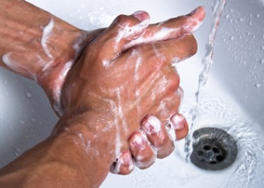 hand washing man