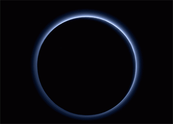 pluto nasa blue haze