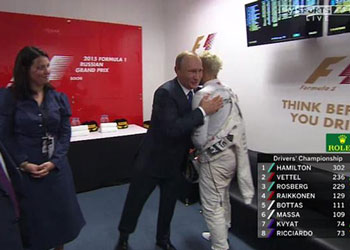 Lewis Hamilton Vladmir Putin 2015 sochi
