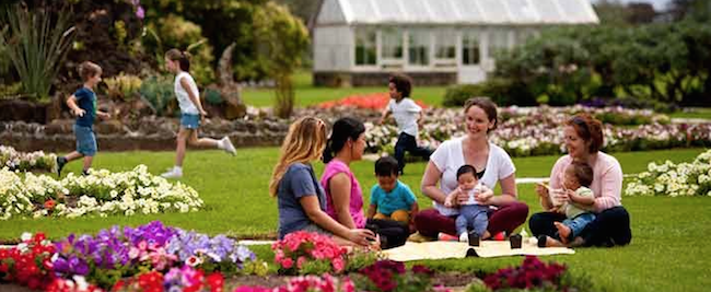The Werribee Park formal gardens.