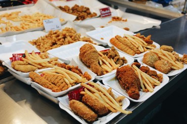 Variety Of Fast Food On Table