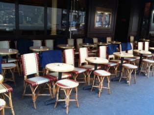 Bistros sit empty.