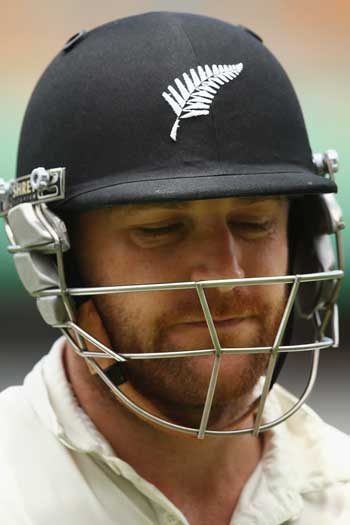Brendon McCullum was the victim of a dreadful umpiring decision on Monday. Photo: Getty