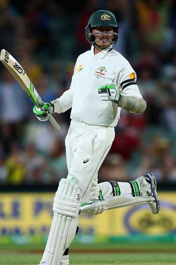 A delighted Peter Siddle after hitting the winning runs. Photo: Getty