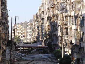 The Syrian city of Aleppo was damaged by chemical weapons in 2013. 