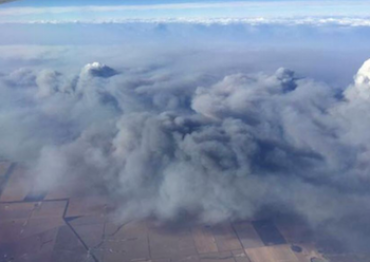 esperance bushfire from sky