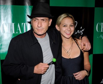 Sheen with ex-girlfriend Natalie Kenly in 2011. Photo: Getty