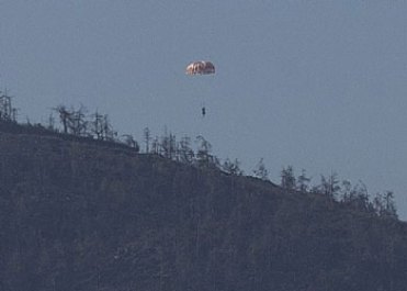 parachute down