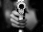 pointed gun