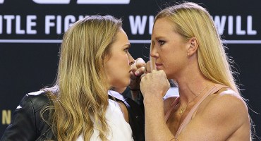 Ronda Rousey and Holly Holm 