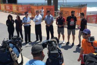 Schoolies personnel holding a familiarisation meeting. Photo: ABC