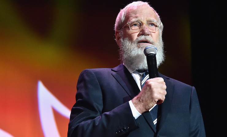 David Letterman's new look. Photo: Getty