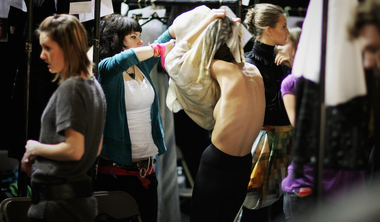 Models are required to be sample size so as to not distract from the clothing. Photo: Getty