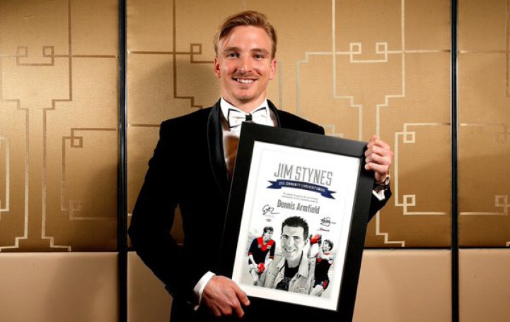 The Carlton player took out this year's Jim Stynes Community Leadership Award.