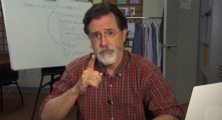 Stephen Colbert's unemployment beard.