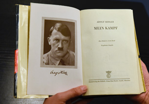 A German edition of Mein Kampf. Photo: Getty