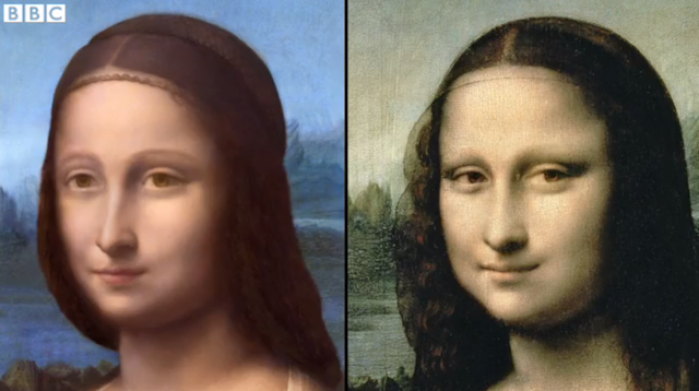 Mr Cotte's "finding", left, and the final version, right. Photo: BBC