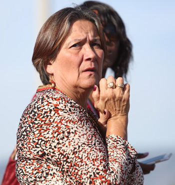 Olivia Navarro waits to see her daughter after a mass shooting.