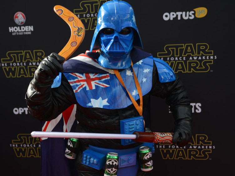 An Aussie twist on the Darth Vadar attire.
