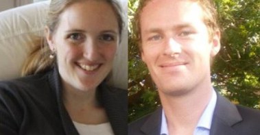 Sydney siege victims Katrina Dawson (left) and Tori Johnson.