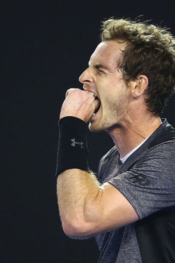 Murray kept his sense of humour, despite extreme déjà vu. Photo: Getty