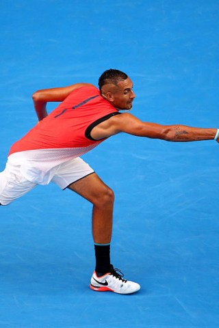Kyrgios looks all business so far in 2016. Photo: Getty