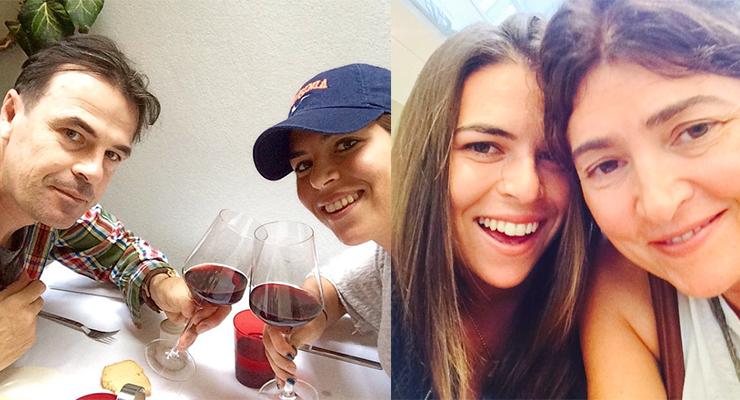 Tomlanovic with her father (left) and mother (right). Photo: @ajlatom/Instagram