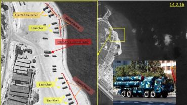 Satellite images shows weapons set up on Woody Island in the South China Sea. Photo: ABC
