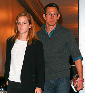 Watson and Knight leaving a musical in October. Photo: The Image Direct