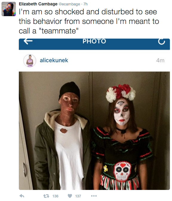 Liz Cambage blackface twitter