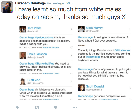 Liz Cambage blackface Twitter