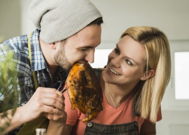 couple eating getty