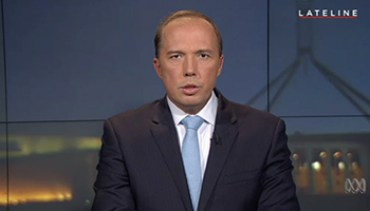  Dutton told Lateline the Government had strict measures in place to assess those wanting to come to Australia. Photo: ABC 