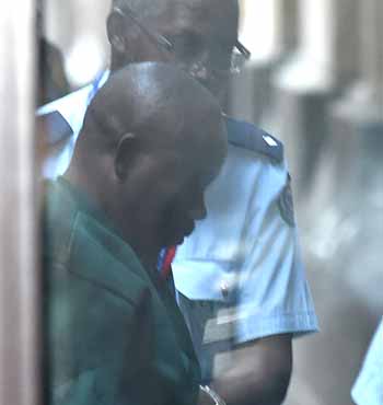 Belenga Kalala arrives at the Supreme Court for sentencing in December, 2015.