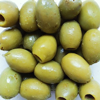 Close Up Of Green Olives