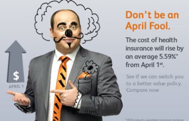 iSelect tells visitors to its website not to an April fool and use them to compare. Unfortunately, the opposite my be true. Photo: iSelect
