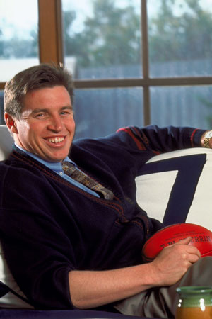 Couch and that smile in 1997, his final year of AFL footy. Photo: Getty