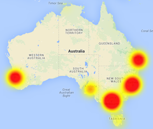 Telstra outage map
