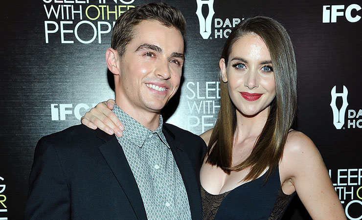 Alison Brie with her fiancé, fellow actor Dave Franco. Photo: Getty