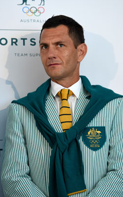 Hockey star Jamie Dwyer realises he probably won't need the jumper in Rio. Photo: Getty