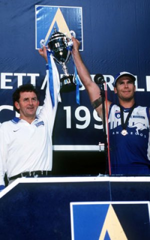 Pagan (L) led North to two pre-season premierships. Photo: Getty