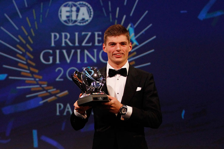 Verstappen won a swag of awards for his 2015 season. Photo: Getty
