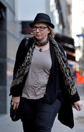 Australian of the Year Rosie Battie on her way to give evidence at the family violence royal commission. Photo: Getty