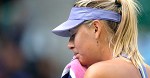 TOKYO, JAPAN - SEPTEMBER 26: Maria Sharapova of Russia wipes her face with a towel during her third round match against Lucie Safarova of the Czech Republic during day four of the Toray Pan Pacific Open at Ariake Colosseum on September 26, 2012 in Tokyo, Japan. (Photo by Kiyoshi Ota/Getty Images)