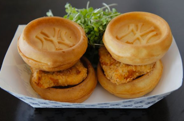 Chicken and waffles are popular at Yankee Stadium. Photo: New York Yankees