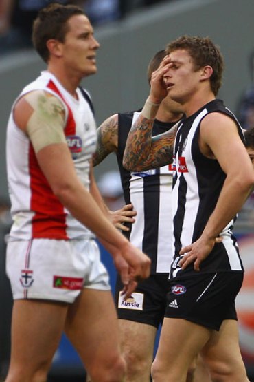 The last drawn grand final was in 2010, when Collingwood and St Kilda tied. The Magpies easily won the rematch. Photo: Getty
