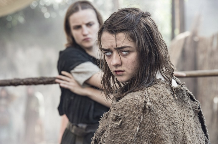 Leave Arya alone, you big bully. Photo: Getty