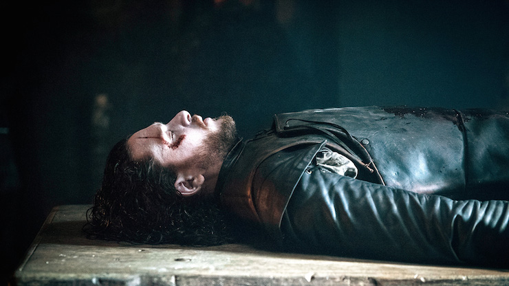 Okay, WE GET IT HBO. He's dead. Stop rubbing it in. Photo: HBO