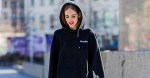 NEW YORK, NY - FEBRUARY 18: Chiara Ferragni wearing a black Vetements hoody and black Chiara Ferragni collection boots seen outside Calvin Klein during New York Fashion Week: Women's Fall/Winter 2016 on February 18, 2016 in New York City. (Photo by Christian Vierig/Getty Images)