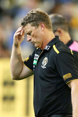 Damien Hardwick was under serious pressure. Photo: Getty